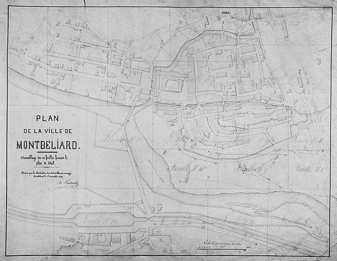 Plan parcellaire de 1859, plan d'assemblage.
