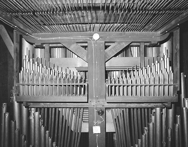 Jeux de cornet du grand orgue, vu de face.