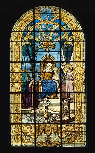 Baie 3 : Education de la Vierge. ; Baie 3 : Education de la Vierge.