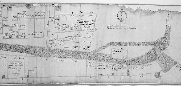 Plan parcellaire de 1717 : feuille 11 D.