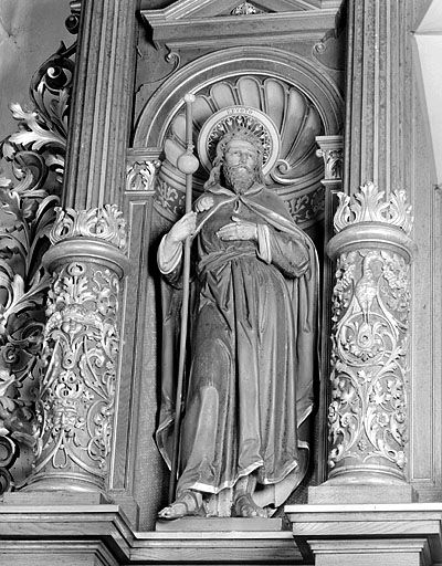 2 statues : saint Maimboeuf et saint Claude