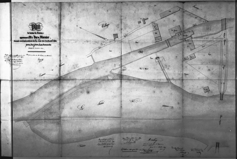 Plan de l'usine de Seveux appartenant à Mr le duc De Marmier [...] [Plan de situation].