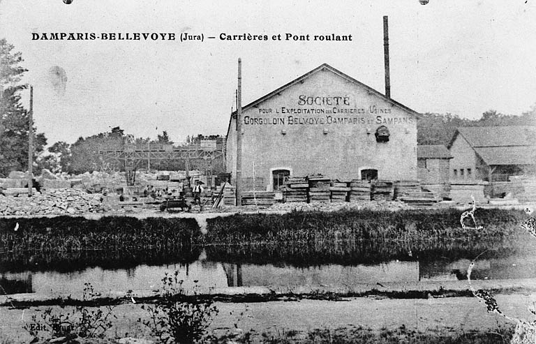 Damparis - Bellevoye (Jura) - Carrières et Pont roulant.