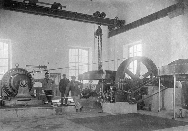 Intérieur de la centrale hydroélectrique.