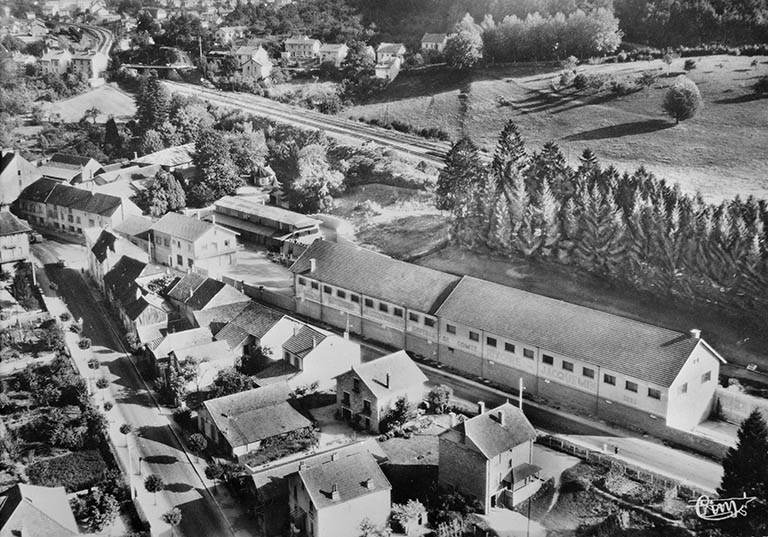 Vue aérienne des Ets Rivoire-Jacquemin.