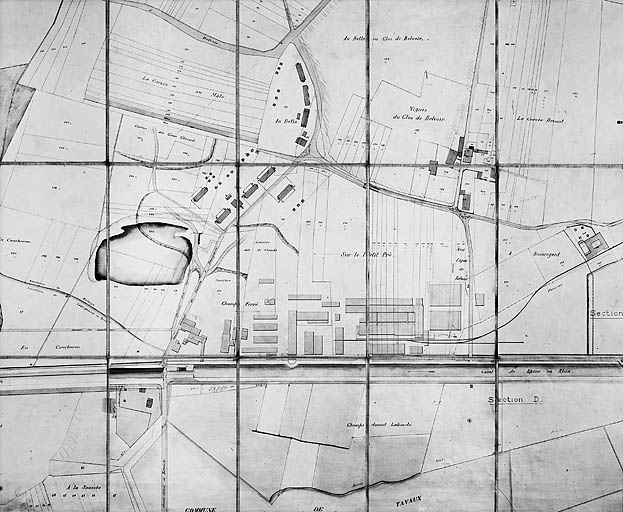 Plan parcellaire. Communes de Damparis, Choisey et l'Abergement-la-Ronce.