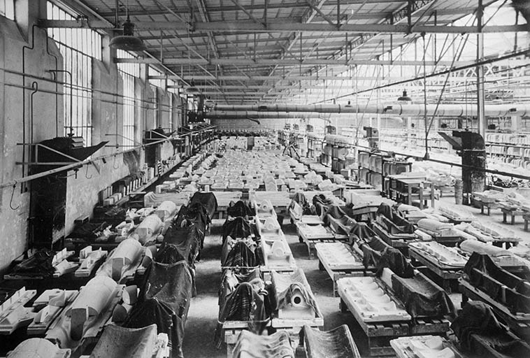Atelier de coulage.