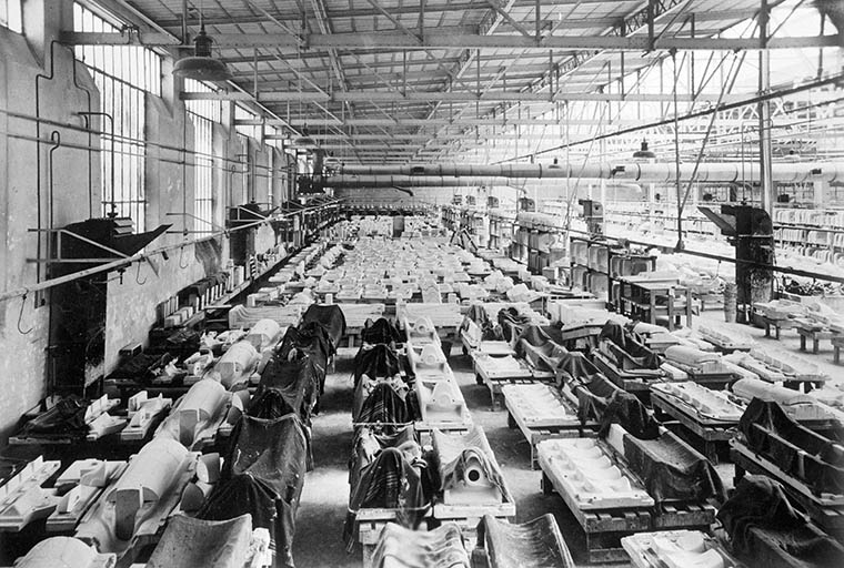 Atelier de coulage.