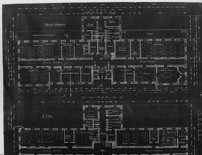 Bureaux. Rez-de-chaussée et 1er étage. B.16 788, plan au rez-de-chaussée, 1927.