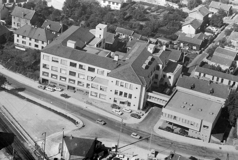 L'usine 1 vue du sud [détail d'une vue aérienne].