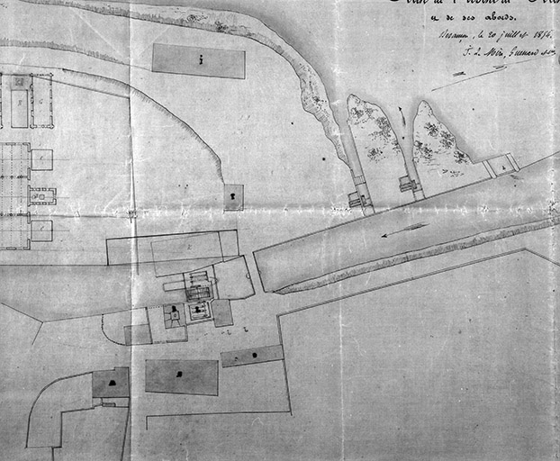 Plan de l'Usine de Rans et de ses abords [détail des anciennes installations].