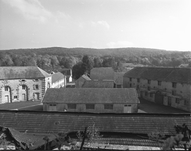 Vue plongeante depuis la halle à charbon en 1989.