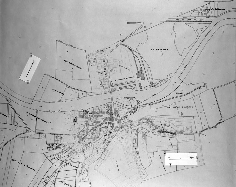 Plan de repérage des oeuvres constituant l'ensemble métallurgique.