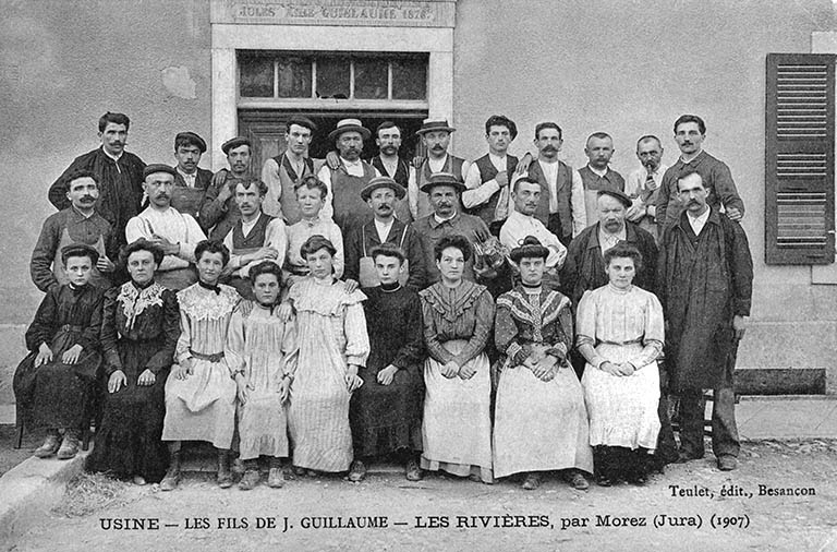 Usine - Les Fils de J. Guillaume - Les Rivières, par Morez (Jura) (1907).