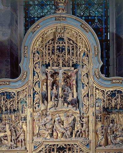 6 hauts-reliefs du retable du maître-autel : la Crucifixion.