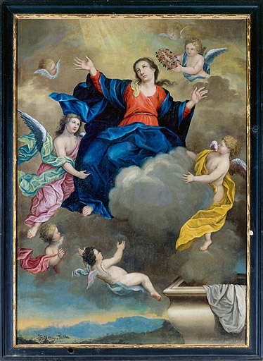 Tableau : l'Assomption et le Couronnement de la Vierge.