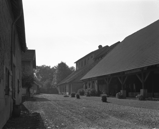 Haut fourneau et halle à charbon depuis le nord en 1990.