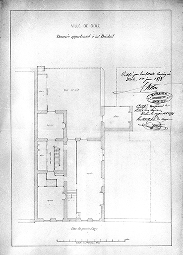 Ville de Dole. Tannerie appartenant à M. Boichut. Plan du premier étage.