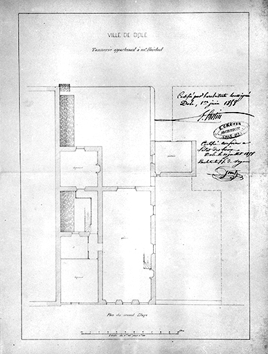 Ville de Dole. Tannerie appartenant à M. Boichut. Plan du second étage.