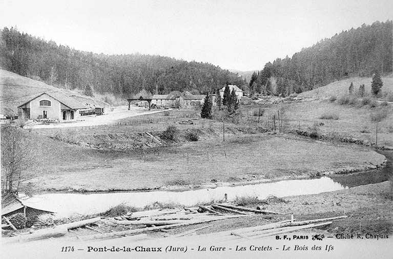 Pont-de-la-Chaux (Jura) - La Gare - Les Cretets - Le Bois des Ifs.