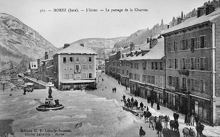 Morez (Jura). - L'hiver. - Le passage de la Charrue.