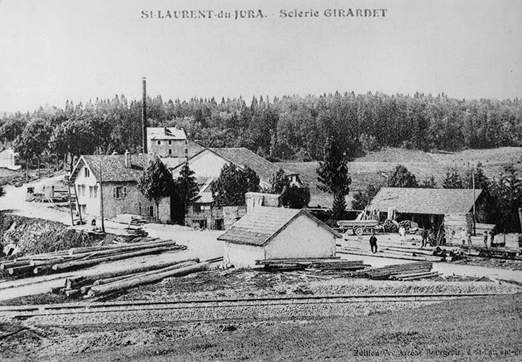 St-Laurent-du-Jura. - Scierie Girardet, [1ère moitié 20e siècle, années 1930 ?].