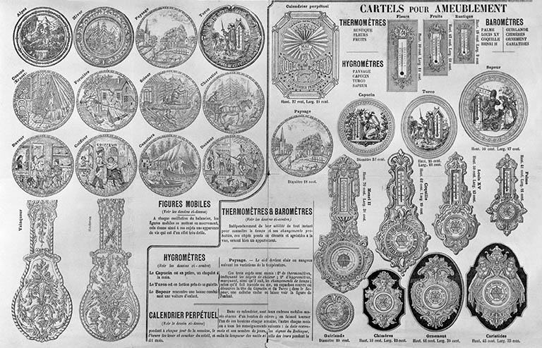Horlogerie de Comté modèles L.P. [pendules et balanciers].