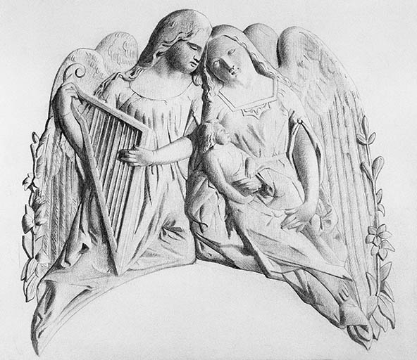 Projet de couronnement d'horloge : anges.