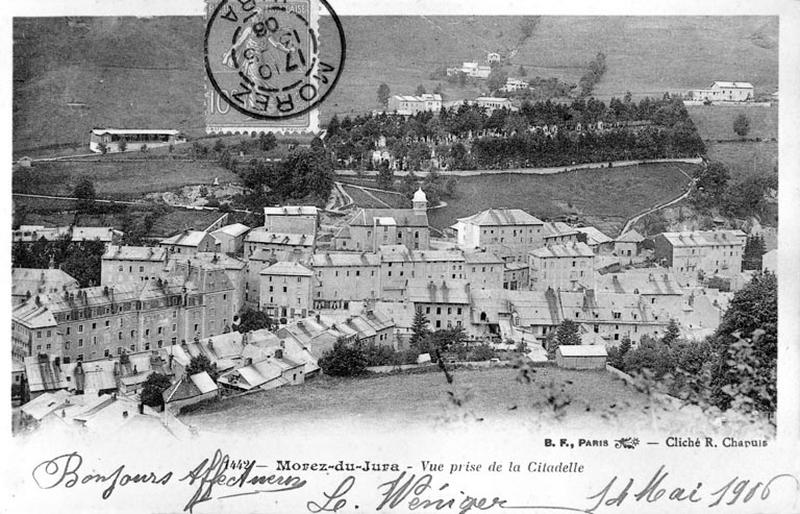 Morez-du-Jura - Vue prise de la Citadelle, avant 1906.