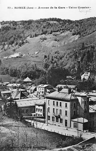 Morez (Jura) - Avenue de la Gare - Usine Grenier.
