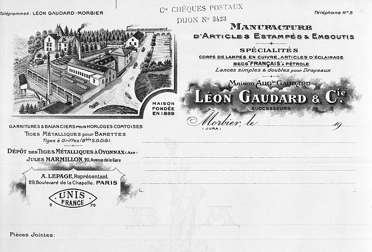 Manufacture d'Articles estampés et Emboutis Léon Gaudard et Cie.