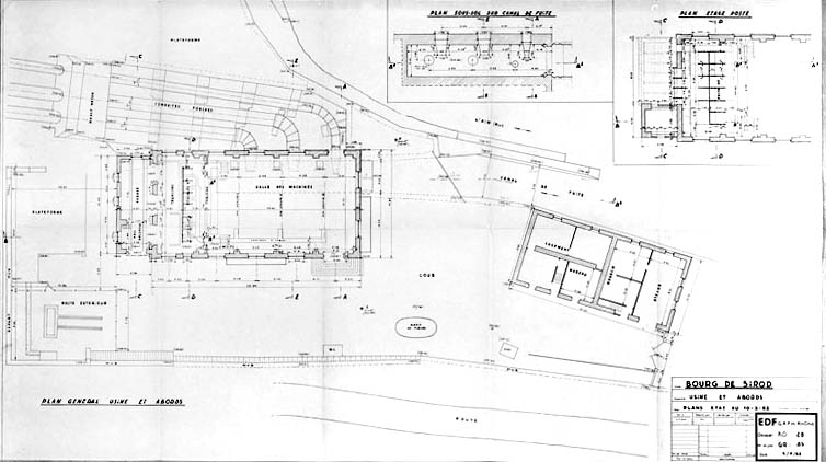 Usine et abords. Plans. Etat au 10-3-62.