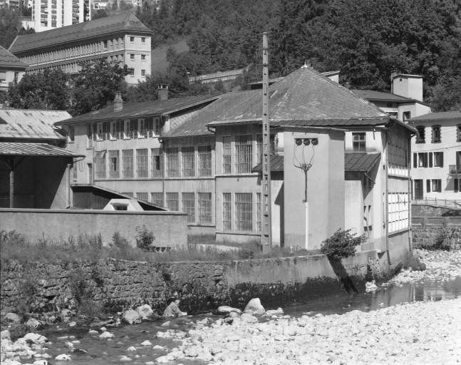 Ateliers de fabrication (1928-1929) : façade antérieure, extrémité amont.