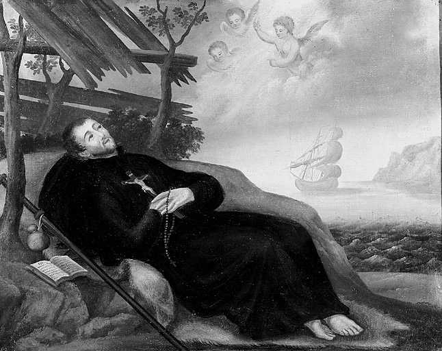 Tableau : la Mort de saint François Xavier