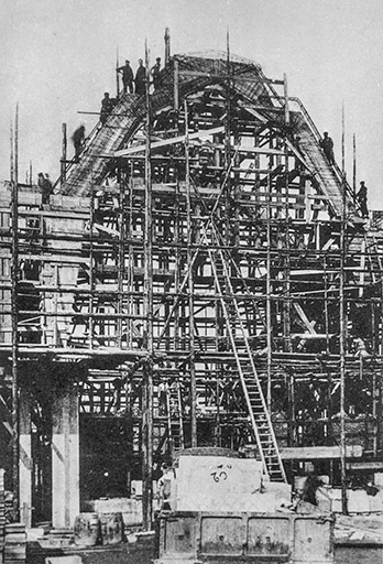 Chantier de construction, 1931.