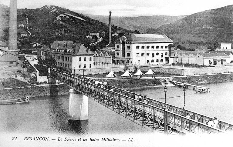 Besançon.- La Soierie et les Bains Militaires, [entre 1905 et 1914].