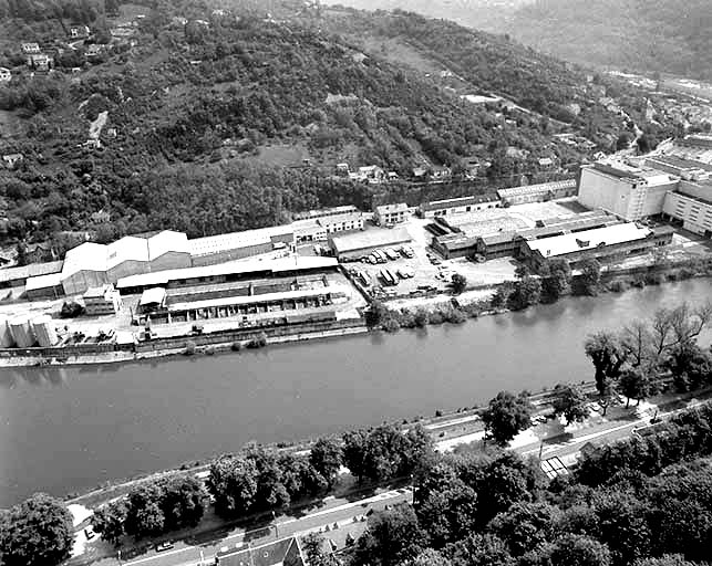 Vue d'ensemble de l'usine B depuis l'ouest : extrémité nord.