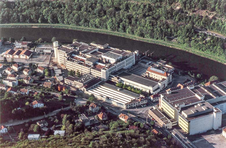 Vue aérienne de l'usine A depuis le nord.