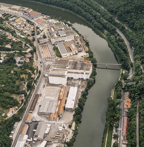 Vue aérienne du site depuis le nord-ouest.