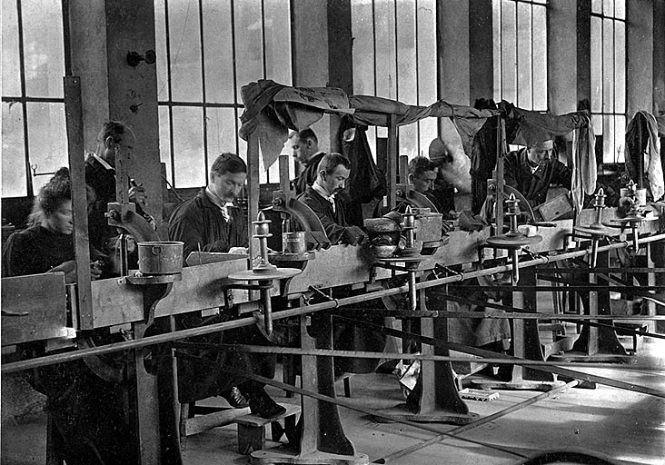 Usine du Moulin-Neuf [des Moulins] : intérieur de la taillerie.