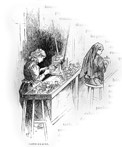 Saint-Claude. Polisseuses de pipes.