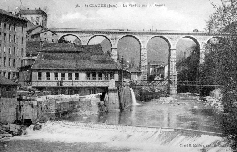 Saint-Claude (Jura).- Le Viaduc sur la Bienne.