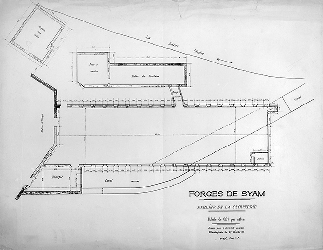 Forges de Syam. Atelier de la clouterie.