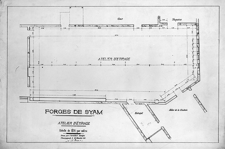 Forges de Syam. Atelier d'étirage.