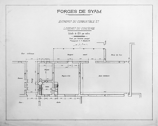 Forges de Syam. Entrepôt du combustible et logement du concierge.