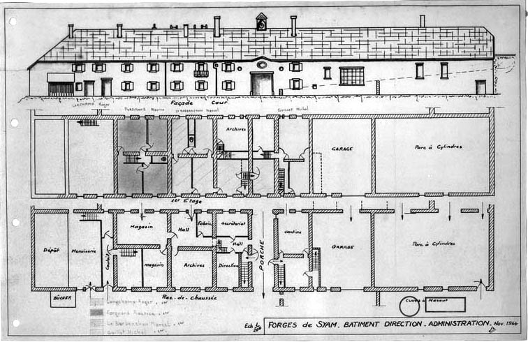 Forges de Syam. Bâtiment direction-administration.