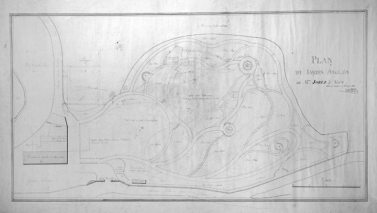 Plan du jardin anglais de Mr Jobez à Siam.