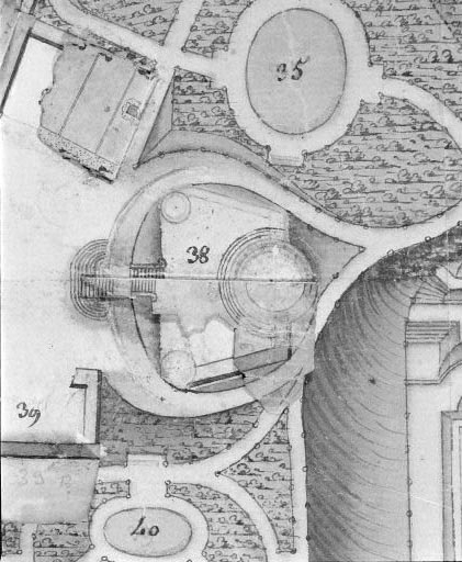 Plan du château d'Arlay et de ses attenances [détail : " quartier général ", plan apparent].