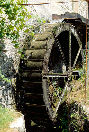 Roue en dessus en fonctionnement.