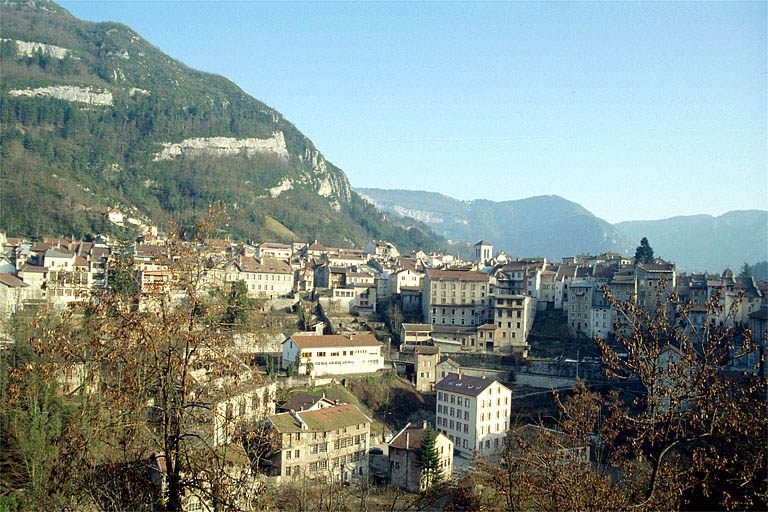 Vue d'ensemble du site dans la ville.